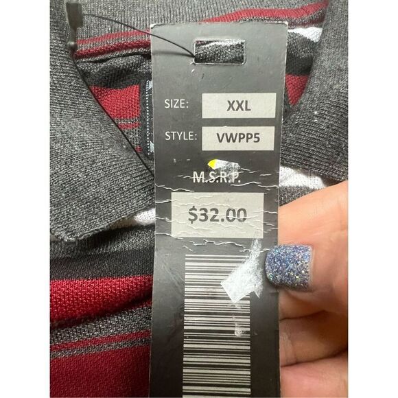 Basics  By Reset Striped Polo Tee Sz XXL NWT - Picture 4 of 7